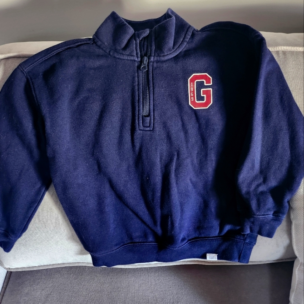 GAP Kids Vintage Half-zip Pullover Sweater - Navy Blue